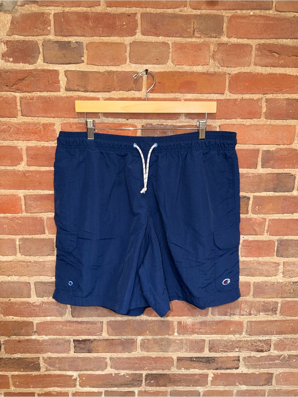 Champion Men's Dark Blue Swim Trunks with Drawstring Summer Swim